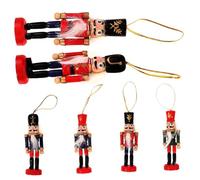 Alipis 6pcs Nutcracker Tree Ornaments Festive Xmas Decor for Christmas Tree Home and Party and Safe Hanging Pendants for Holiday Celebrations