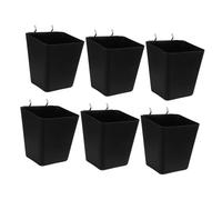Alipis 6pcs Pegboard Bins with Metal Hooks Plastic Pegboard Containers for Workshop Garage Office Storage Easy Install Peg Hooks Assortment Organizer for Tool Craft Supplies