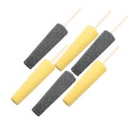 Alipis 6Pcs Pottery Sponge Stick Tools for Clay Shaping and Ceramic Repair, Cone Shaped Tiny Sponges on Stick in Black and Yellow, Pottery Cleaning and Detailing Accessories for Artists