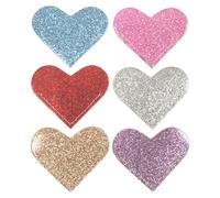 Alipis 6pcs Pu Glitter Heart Shaped Bookmarks with Sturdy and Comfortable Touch, Elegant Corner Page Holders for Classroom Rewards and Reading Accessories for Teachers and Book Lovers