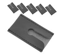 Alipis 6pcs PU Leather Safety Head Covers for Men S Butterfly Double Edge Heads Travel Storage Pouch for Manual Grooming Accessories Compact Protective Case for Closed and Butterfly Style