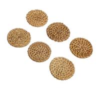 Alipis 6Pcs Rattan Woven Round Charms DIY Jewelry Making Decorative Pendants for Earrings Crafting Accessories Handmade Baubles