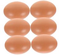 Alipis 6Pcs Realistic Faux Chicken Eggs Foam Models for Photography Props, Fake Food Decorative Eggs for Easter Crafts and ’ Play Farm Set
