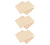 Alipis 6pcs Rectangle Wooden Slices for DIY Wood Crafts, Lightweight and Deform Resistant Synthetic Material Boards, for Creating Labels and Woodworking Accessories