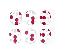Alipis 6pcs Red Dots Silicone Self-Adhesive Drum Snare Mute Mat Gel Pads Drum Damper for Noise Reduction and Sound Control on Kits