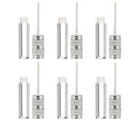 Alipis 6pcs Refillable Lip Gloss Tubes 5ml Leak-proof Plastic Lip Balm Bottles with Rhinestone Caps and Brush Heads Attached for Convenient Makeup Application and Travel Storage