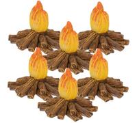 Alipis 6pcs Resin Fake Campfire Bonfire Model for 1:6 Scale Doll Furniture Garden Decoration Camping Party Supplies Outdoor Festival Diy Accessory