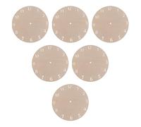 Alipis 6Pcs Round Wooden Clock Dial Faces with Arabic Numerals 23Cm Diameter Blank Discs for DIY Wall Clock Making and Educational Craft Activities