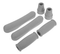 Alipis 6pcs Rubber Crutch Accessories for Aluminum Crutches Comfortable Grip and Easy to Remove Design, Non-Slip Walker Handle Cushions for Athletes and Rehabilitators
