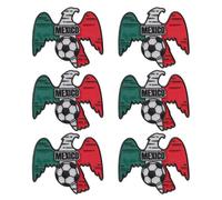 Alipis 6pcs Soccer Commemorative Lapel Pin Set for Fans, Lightweight Alloy Mexico National Football Pins with Lively Design Accents, Soccer Souvenir for Game Day and Collector’s Appeal