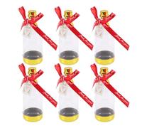 Alipis 6pcs Sparkling Wine Bottle Party Favor Boxes with Red and Gold Design, Wedding Candy Containers for Bridal Showers, Birthday Celebrations, and Party Packaging