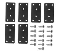 Alipis 6PCS Stainless Steel Corner Braces with Screws Heavy Duty Flat Mending Plates Metal Brackets for Wood Furniture Repair and Joining Support