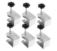 Alipis 6pcs Stainless Steel Drawer Clamps Cabinet Front Panel Installation Clamps Woodworking for Precise Drawer Fixing Heavy-Duty Cabinet Hardware Tools