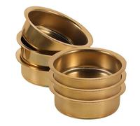 Alipis 6pcs Stainless Steel Incense Burner Accessories Metal Candle Cups Tea Light Case Candle Holder Diy Can for Home Decor