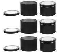 Alipis 6pcs Tin Plate Metal Flower Pot with Lid for Succulents and Cactus