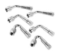 Alipis 6pcs Tire Valve Stem Extender Adapter with Elbow Extensions for Car Motorcycle Rv Bicycle Scooter Flexible Tire Inflator Extension for Easy Inflation
