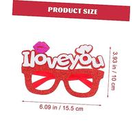 Alipis 6pcs Valentine Heart Party Glasses Lightweight Frames for Photo Booth Funny Novelty Eyewear Props for Couples and Holiday Celebrations