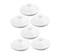 Alipis 6pcs Vintage Enamel Mug Lid Heat Resistant Cup Cover Replacement Round Design Leakproof Seal for Home and Camping Drinkware Accessories