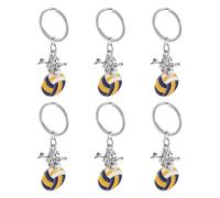 Alipis 6pcs Volleyball Player Keychain: Sports Ball Key Chains - Sport Theme Keyrings Volleyball Stuff For Backpacks Team Party Favors Present