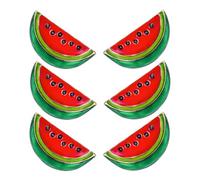 Alipis 6pcs Watermelon Brooch Pins for Women Red Alloy Fruit Shaped Lapel Clips with Smooth Surface, Chic Scarf Fix Pins, for Wife and Mom Accessories