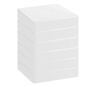 Alipis 6pcs White PVC Deck Post Caps 3.5 X 3.5 Inch Low Maintenance Fence Post Covers with Elegant American and European Design for Garden Fence and Mailbox