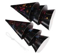 Alipis 6pcs Year Cone Hats Rainbow Paper Party Caps Lightweight Photo Props Year Decorations for Themed Celebration Supplies