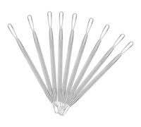 Alipis 7pcs Stainless Steel Double-headed Comedone Set for Pimple and Blackhead Removal, Two-section Textured Handles, Facial Skin Care Tools for Cleaning Random Color