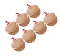 Alipis 7Pcs Wooden Castanets and Hand Clappers Set for - Classroom Percussion Instruments for Preschool Learning, Beginner Rhythm Instruments, Handheld Wooden Music for