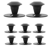 Alipis 8 Pcs Black European Style Glass Door Pull Handles, Single Hole Non-Drill Dummy Door Knobs for Kitchen Cabinets, Wardrobe, Bathroom Drawers, Adhesive Push Pull Hardware