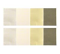 Alipis 8 Sheets DIY Lip Gloss Tube Labels Self-Adhesive Color Coding Stickers for Packaging Arts Crafts with Ink and Easy Peel Design