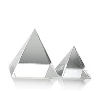 Alipis 80mm Optical Glass Prism for Lights Rainbow Principle Crystal Pyramid Lens Triangle Home Decor Desk Ornament
