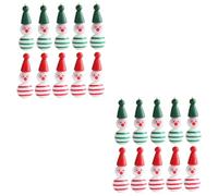 Alipis 80pcs DIY Wooden Beads Snowman Pendant Rustic Christmas Decorations Hanging Charms for Jewelry Making