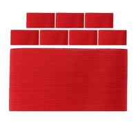 Alipis 8pcs Adjustable Red Captain Armband Set for Football Soccer Team Leaders - Elastic Non-slip Sports Sleeve for Youth and Adult Players Training