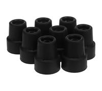 Alipis 8pcs Black Rubber Walking Stick Replacement Tips for 19mm Canes and Crutches with Shock Absorption and Sturdy Design, Non-Slip Feet Pads to Extend Walking Stick Life for Outdoor