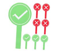 Alipis 8pcs Classroom Voting Boards Game Hand Holding with Red Green True False Answer Paddles Reusable Judging Board for Student Participation and Interactive Learning