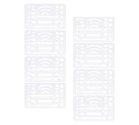 Alipis 8pcs Drafting Templates with Erasing Shields and Geometric Drawing Rulers Wear-Resistant and Stainless Steel Tools for Precise Architecture and Engineering Sketches Easy to Clean