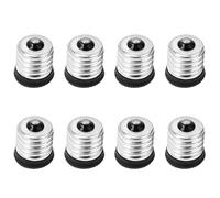 Alipis 8Pcs E17 to E14 Lamp Holder Socket Converters Plastic Light Bulb Base Adapters for Household Light Fixtures