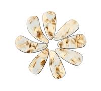 Alipis 8pcs Guzheng Finger Picks Dual Arc Protective Fake Nails Large Size Tea Color Guzheng Practice Nails for Adults and Children Accessories
