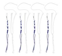 Alipis 8pcs Halachic Tzitzit Cord Set with Stainless Steel Clips, Jewish Prayer Shawl Tassels for Tallit Fringe Replacement, Sephardic Knot Tying Strings for Synagogue Use