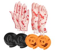 Alipis 8pcs Hanging Decor Halloween Fake Hands Halloween Swirl Spiral Decorations Bloody Part Hanging Swirl Halloween Party Streamers Halloween Banner Ornaments Spooky Hanging Swirl Paper