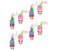 Alipis 8pcs Interactive Mice Shape Catnip for Cats Made of Sturdy Sisal a Kitten Teething and School Season Decor for Cat Exercise and Gift