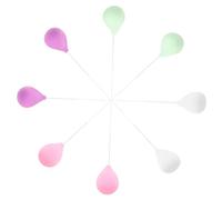 Alipis 8pcs Miniature Balloons for Dollhouse Garden Landscape Ornament Realistic Round and Oval Shapes Micro DIY Fairy World Decoration Supplies Random Colors Random Color