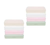 Alipis 8pcs Nail Art Tool Box with Hard Sided Storage and Clearly Defined Compartments, Reusable Plastic Manicure Tool Storage Box with Lid, Protects from Scratch and Impact, for Travel