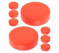 Alipis 8Pcs Orange Matte PVC Ice Hockey Pucks Lightweight Plastic Training Pucks for Youth and Adult Players Indoor and Outdoor Ice Sports Accessories
