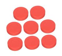 Alipis 8pcs PVC Hockey Training Pucks for Indoor Floor Hockey Practice Matte Ice Pucks for Sport Skill Development and Casual Games Red
