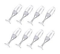 Alipis 8pcs Refillable Wine Glass Lip Gloss Tubes Transparent Mini Containers for Lip Balm DIY Cosmetics Sample Bottles Portable for Women and Makeup Artists