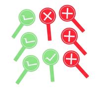 Alipis 8pcs Reusable True False Voting Paddles with and Green Check Mark for Classroom Games and Student Engagement Sign Boards for Interactive Learning and Decision Making