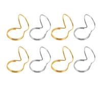 Alipis 8pcs Thumb and Finger Guitar Picks Set, Golden Silver Fingerstyle Plectrums for Acoustic Bass Guitar, Music Instrument Picks with Fingertip Protection for Practice and Performance