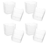 Alipis 8pcs Translucent Refrigerator Organizer Box for Fridge Side Door Storage Kitchen Fridge Organizer Bins to Keep Condiments Fresh and Organized