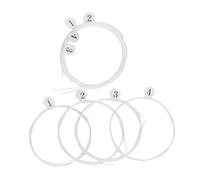 Alipis 8pcs Ukulele Strings Set Nylon Strings White Colour with 4th 0.28mm 3rd 0.34mm 2nd 0.32mm 1st 0.24mm Size Versatile and Unique Sound Replacement for Soprano and Concert Ukulele